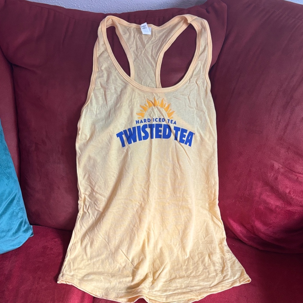 Twisted Tea Yellow Graphic Tank Top